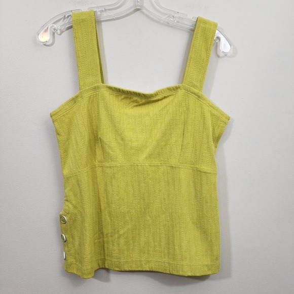 Maeve Tops - Anthropologie Maeve NWOT greeenish yellow woven button detail tank top size med
